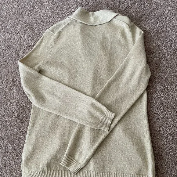 Banana Republic Gold Shimmer Cardigan XS - Picture 11 of 11